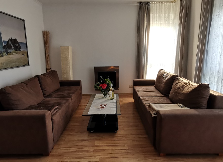 Wohnzimmer mit Bio-Kamin
