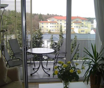 Ferienwohnung Zempin : Ausblick vom Balkon 2.OG Ferienwohnung Zempin : Ausblick vom Balkon 2.OG