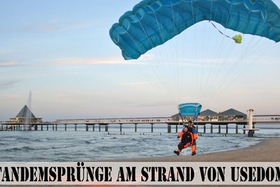 Tandemsprünge am Strand von Usedom
