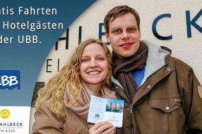 Anne Reißhauer und ihr Freund Thomas Winkler, beide Berlin, freuten sich über die Hotelkarte, die während ihres Urlaubs als UBB-Fahrschein galt.
