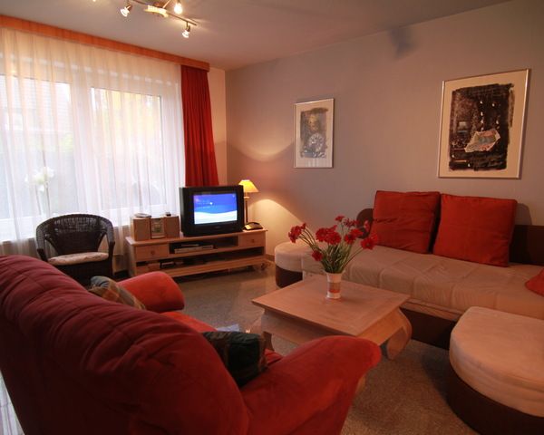 Ferienwohnung Insel Sylt : Wohnraum Whg. 1 EG. mit Terras