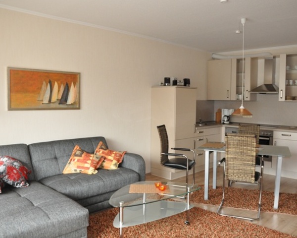 Ferienwohnung Büsum : Wohnraum mit Couchgarnitur Ferienwohnung Büsum : Wohnraum mit Couchgarnitur