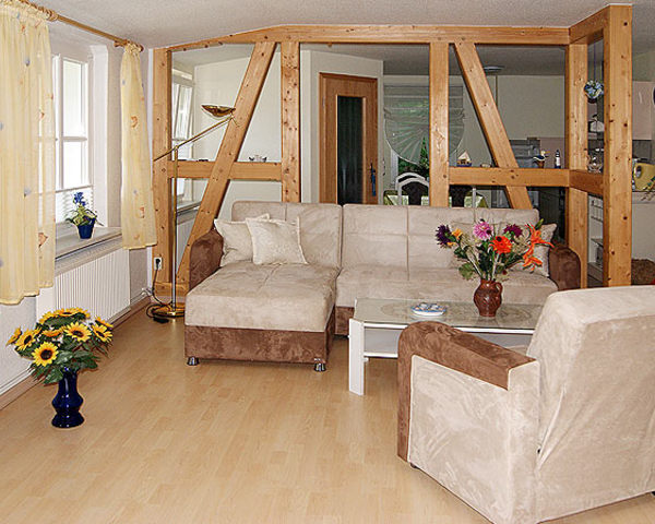 Ferienwohnung Heringsdorf : Wohnzimmer mit Schlafcouch Ferienwohnung Heringsdorf : Wohnzimmer mit Schlafcouch
