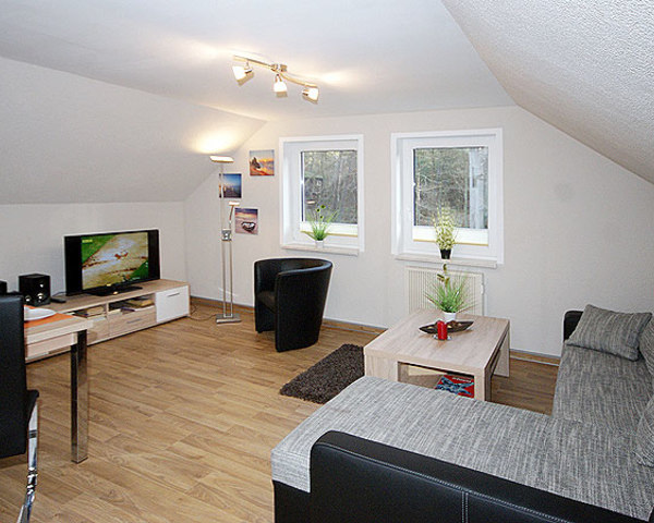 Ferienwohnung Ahlbeck : Wohnzimmer mit TV Ferienwohnung Ahlbeck : Wohnzimmer mit TV