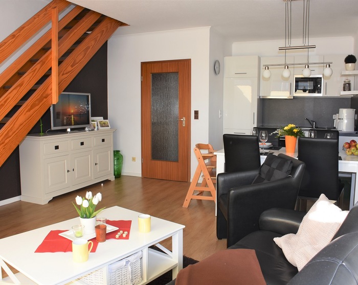Wohnzimmer mit Küche exklusiv usedom