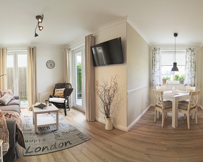 Wohnzimmer mit TV exklusiv usedom