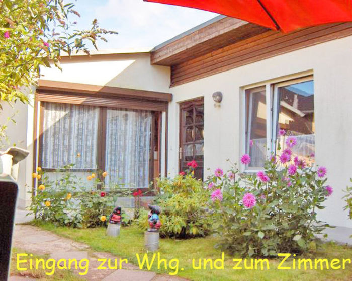 Eingang Ferienzimmer exklusiv usedom