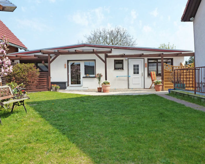 Eingang Bungalow 5 links exklusiv usedom