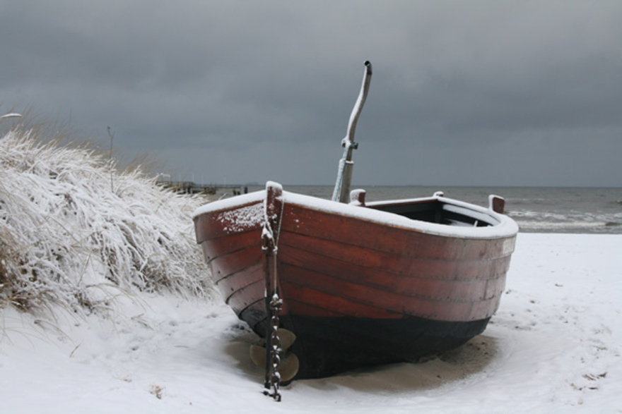 Usedom - Am Strand von Ahlbeck Februar 2009