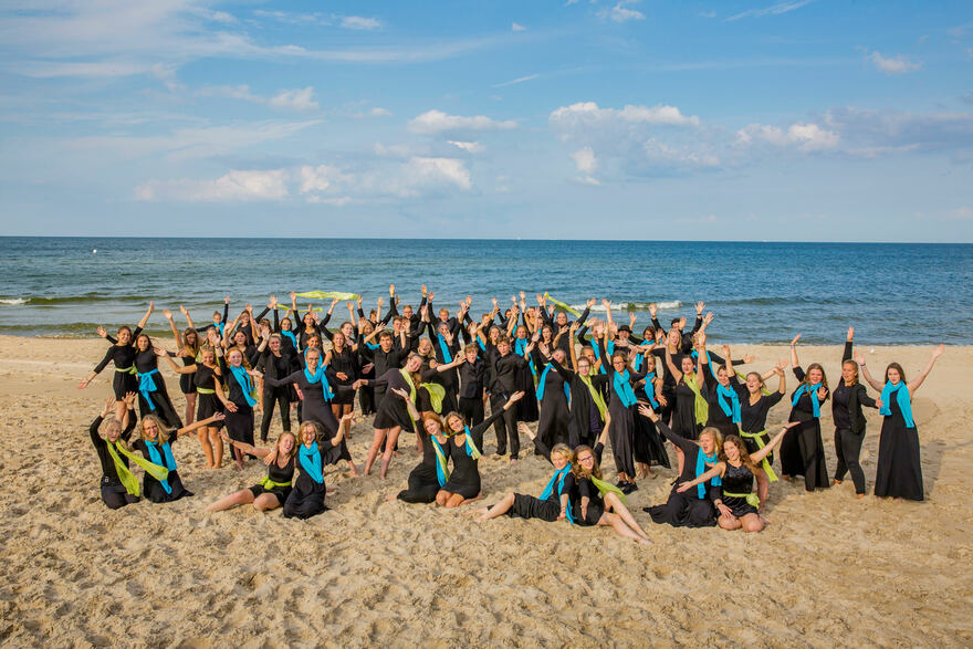 Jugendkammerchor am Strand von Usedom